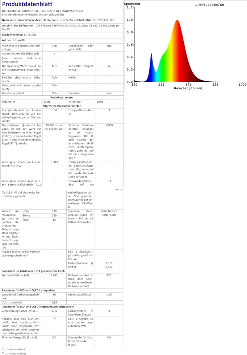 UISEBRT LED Baustrahler 100W Warmweiss inkl. Standgestell und Netzkabel - LED Fluter Arbeitsscheinwe