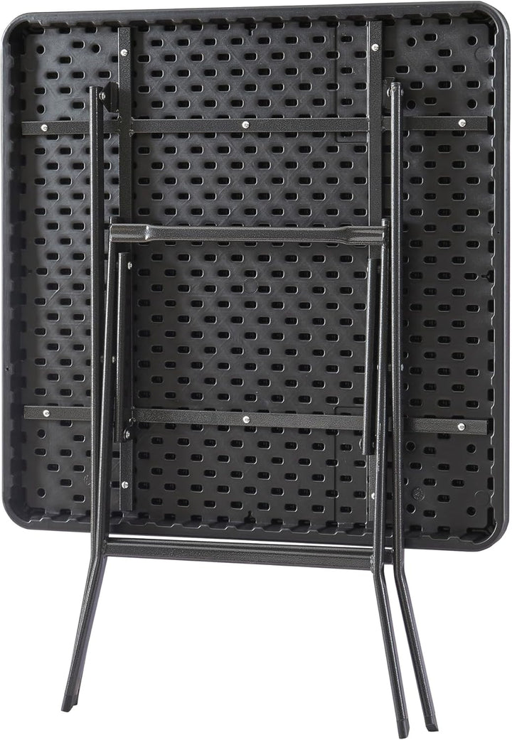 [en.casa] Klapptisch Mark Gartentisch Campingtisch klappbar 78 x 78 x 74 cm quadratisch Picknicktisc