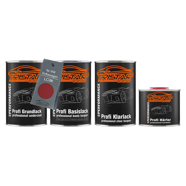 TRISTARcolor Autolack Set Dose spritzfertig für VW/Volkswagen LC3K Cayon Red Perl/Canyonred Perl Gru