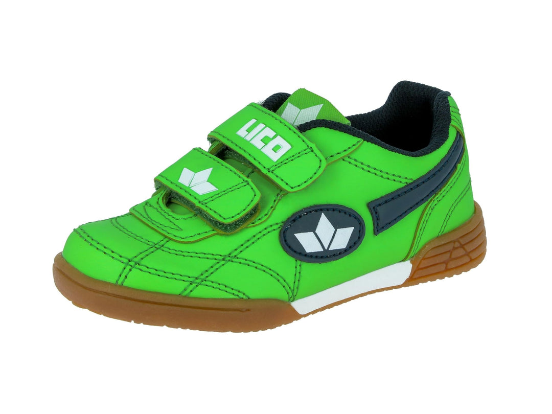 Lico Unisex Kinder Bernie V Hallenturnschuhe(Klettverschlüsse können variieren) 25 EU Grün Marine We