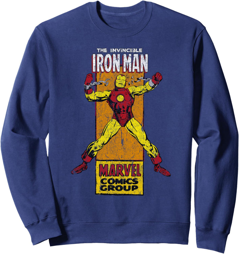 Marvel The Invincible Iron Man Thin Comic Panel Sweatshirt