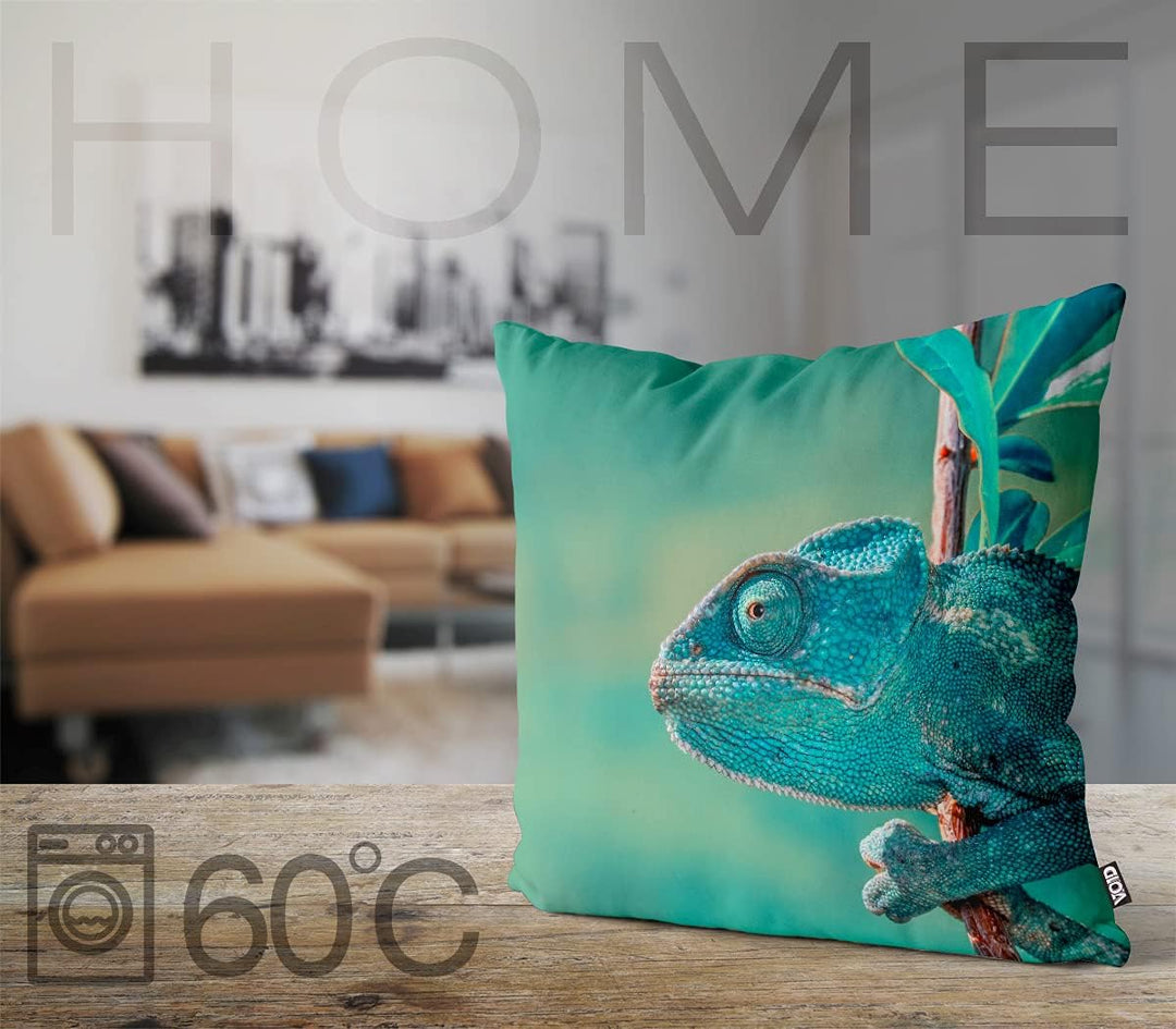 VOID Chamäleon Dschungel Urwald Kissenbezug Kissenhülle Sofakissen Kissen Deko Outdoor-Kissen Dekoki
