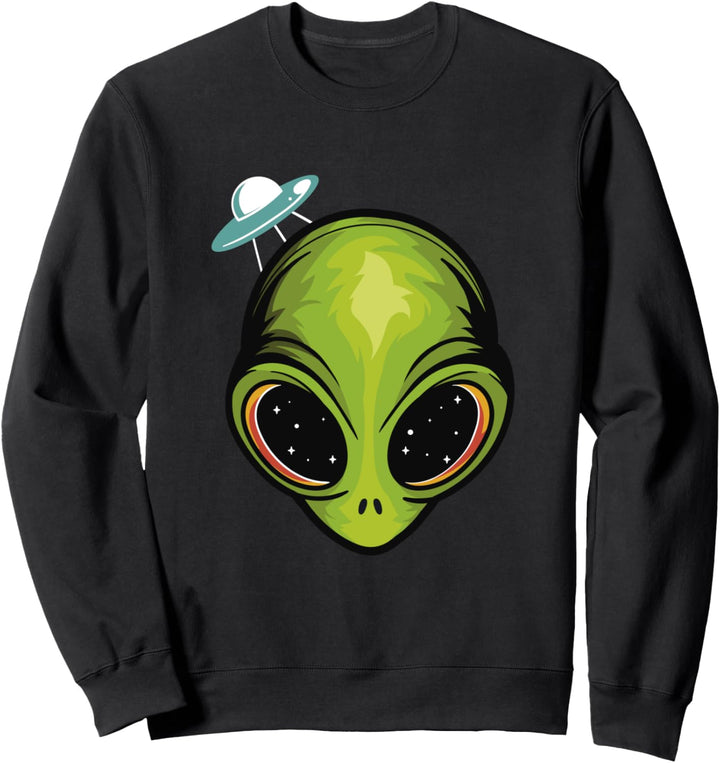 Alien Kopf I Buntes Alien I UFO I Ausserirdische I Weltraum Sweatshirt