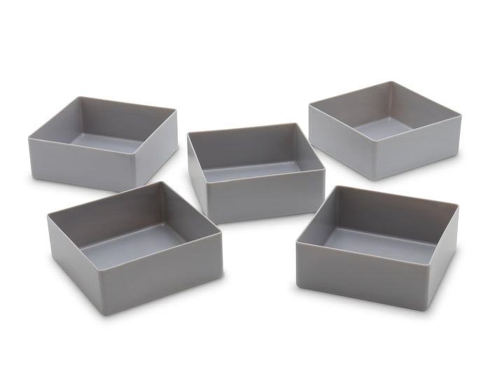 Schubladenbox und Einsatzkasten E 40/2, grau, 99x99x40 mm (LxBxH), 1 Packung = 25 Stück