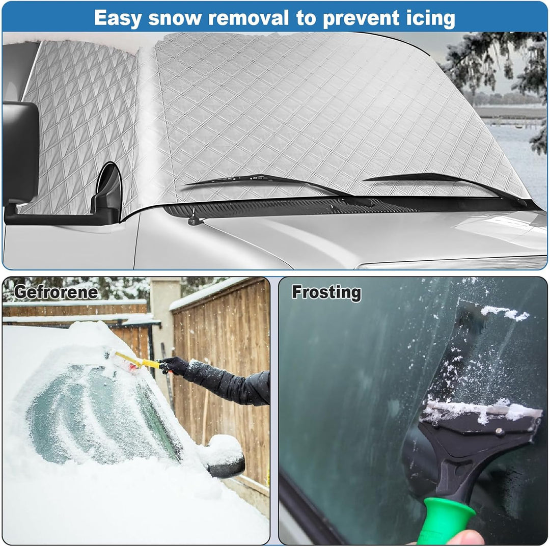 YWNYT Windschutzscheibenabdeckung für VW T6, mit innerer Baumwolle, Frontscheiben-Wickelabdeckung, f