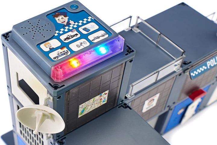 siku 5510, Polizeistation, Kunststoff, Multicolor, Light & Sound, Inkl. 2 Fahrzeugen und Zubehör, Vi