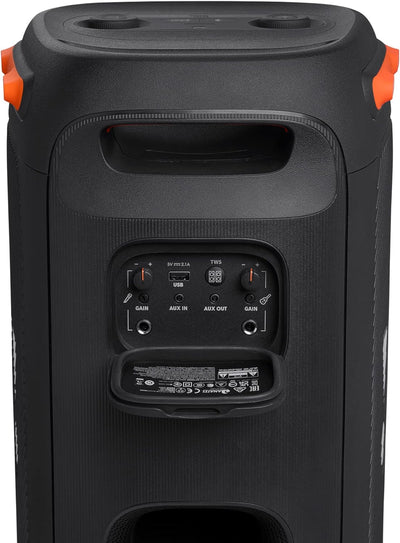 JBL PartyBox 110 in Schwarz – Trag- und rollbarer Bluetooth Party-Lautsprecher mit Lichteffekten – S