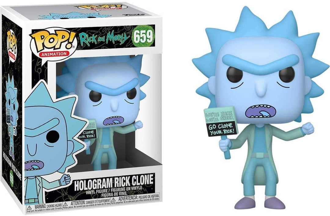 Funko Pop!. Animation: Rick Sanchez & Morty - Hologram Rick Sanchez Clone Collectible Figure - Rick