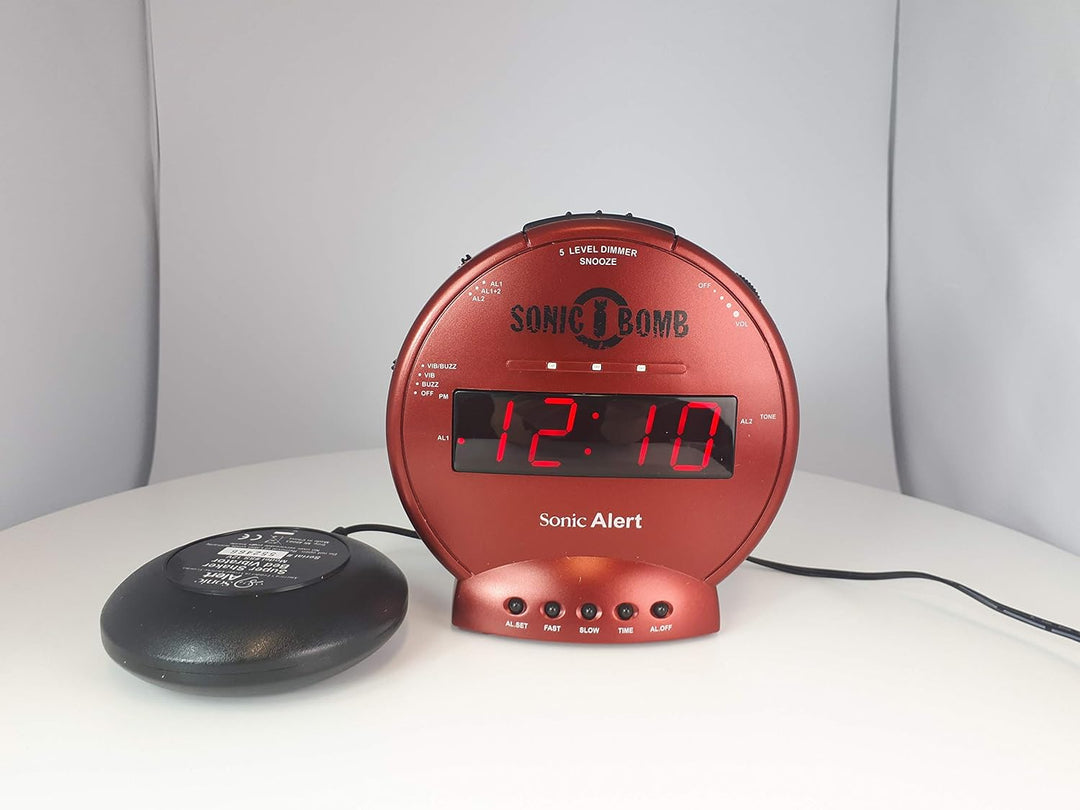 Geemarc Telecom S.A SBB500SSR-I Sonic Bomb, Vibrationswecker, Kunststoff, Plastik, Metal, Rot, One S