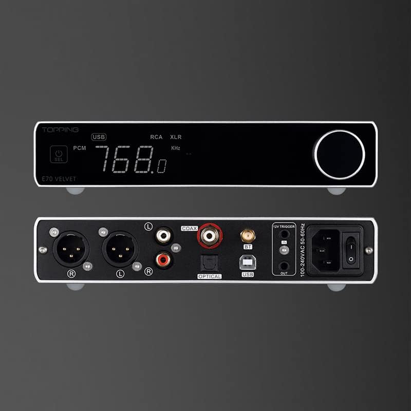 Topping E70-VELVET DAC AK4499EX XU316 RCA XLR Bluetooth 5.1 Unterstützung LDAC Übertragung Low-Noise