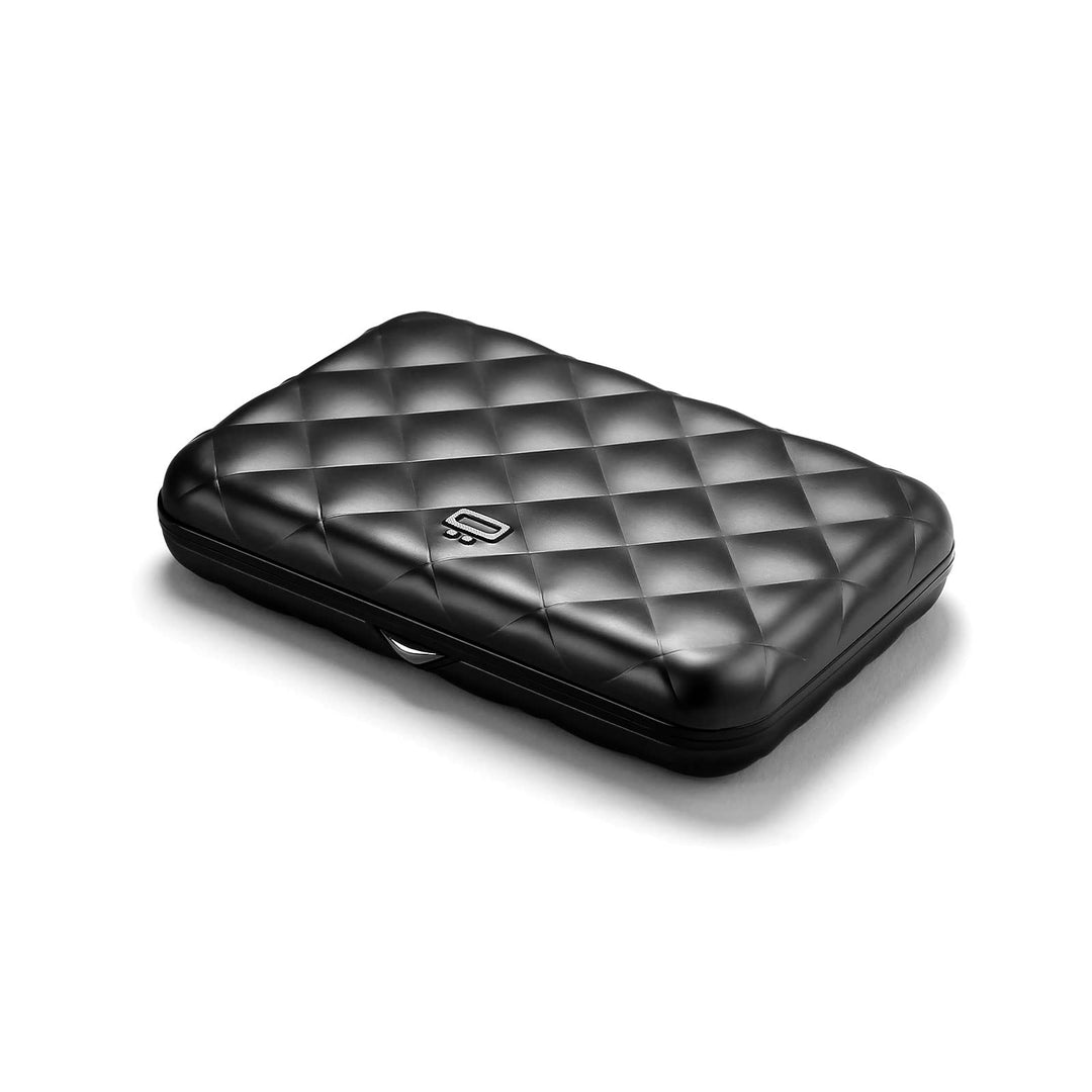 ÖGON Smart Wallets - Aluminium Geldbörse Quilted Button für Damen - RFID-Schutz - Bis zu 10 Karten u