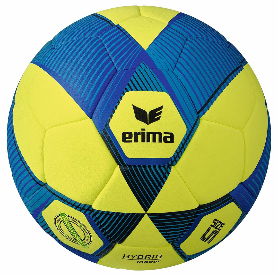 Erima Fussball HYBRID Indoor gelb/new royal 5, gelb/new royal 5
