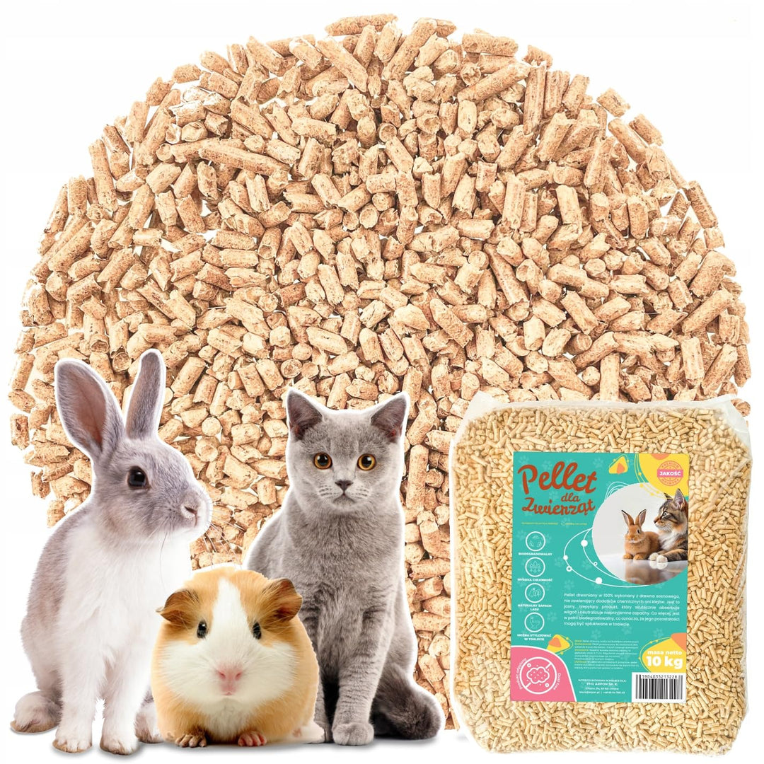 Katzenstreu Pellets | Holzpellets 100% reines Kiefernholz, pflanzliche nicht klumpende Streu für Kat