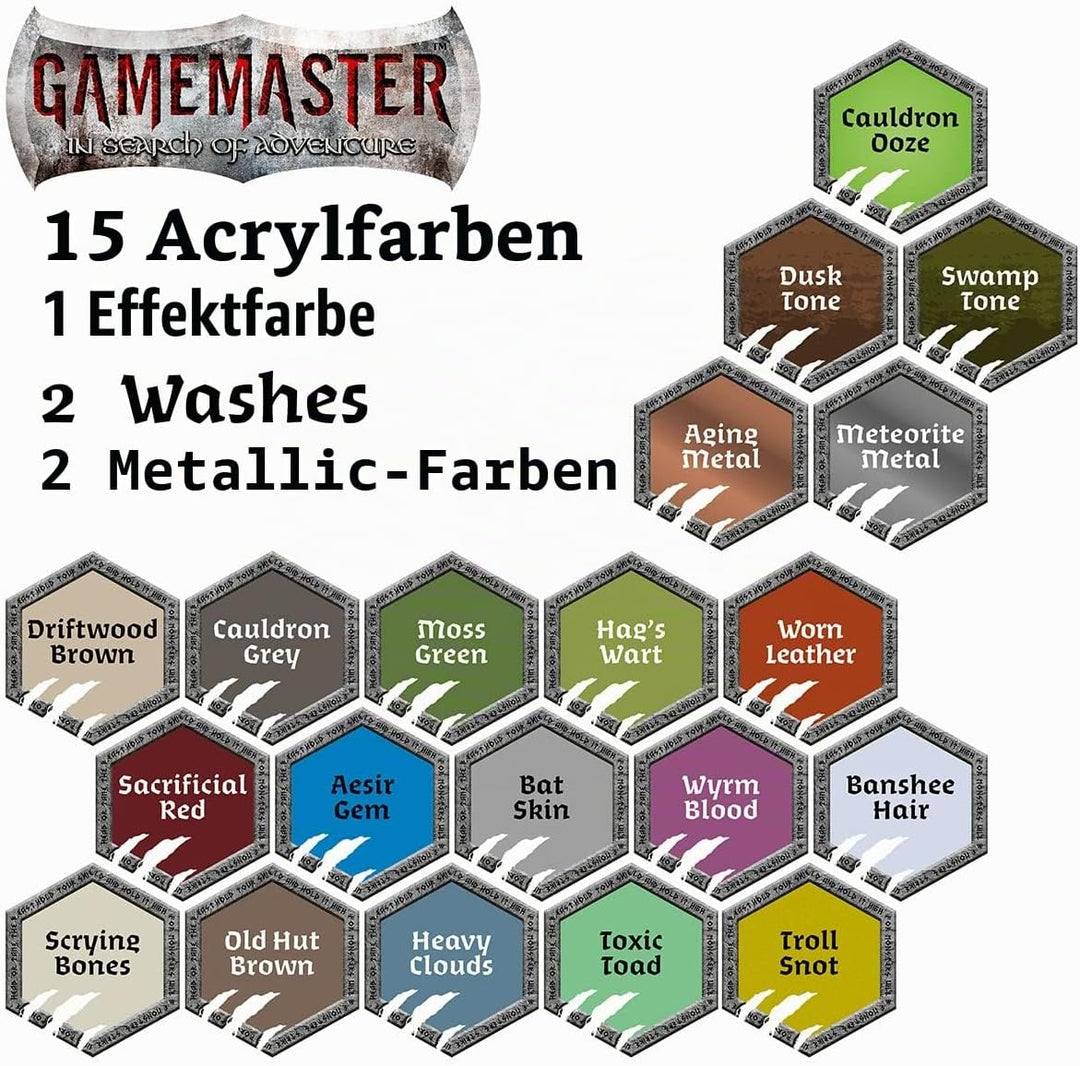 The Army Painter Gamemaster: Wilderness Adventures Farbset, 20 Tropfflaschen mit 12 ml Acrylfarbe fü