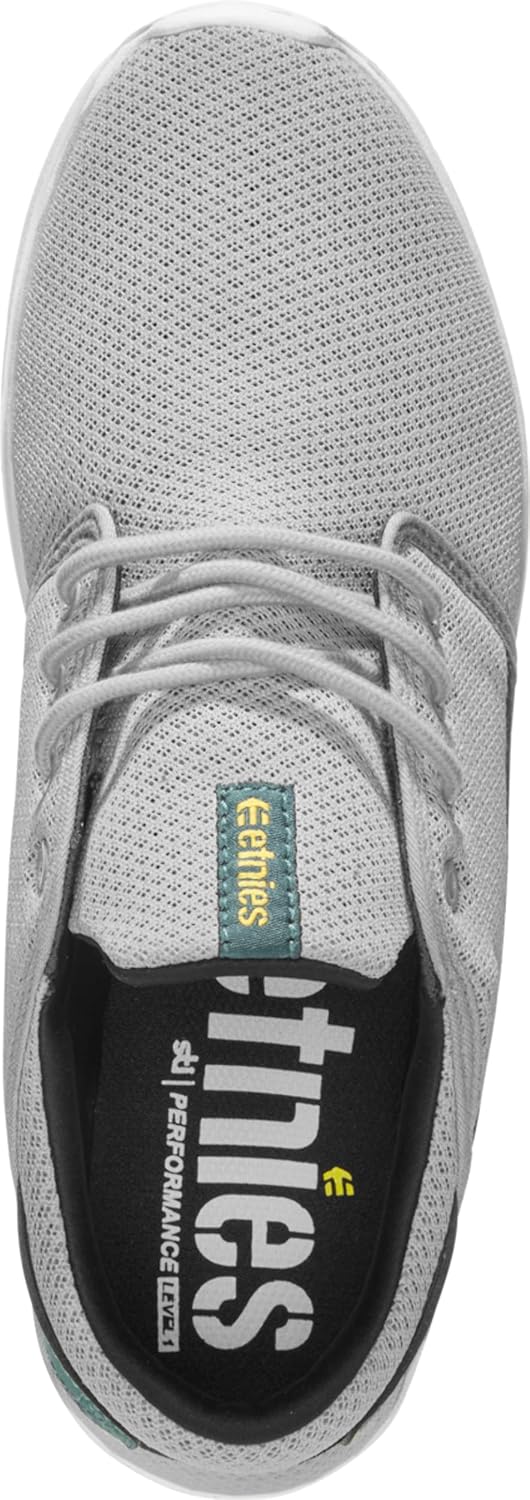 Etnies SCOUT Herren Hallenschuhe 39 EU Light Grey Yellow, 39 EU Light Grey Yellow