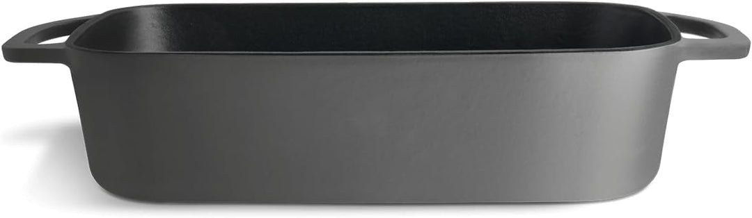 SPRINGLANE Gusseisen Auflaufform Grau, 39,2 x 21,2 cm, 4 l - Emailliert - Lasagneform, Auflaufform G