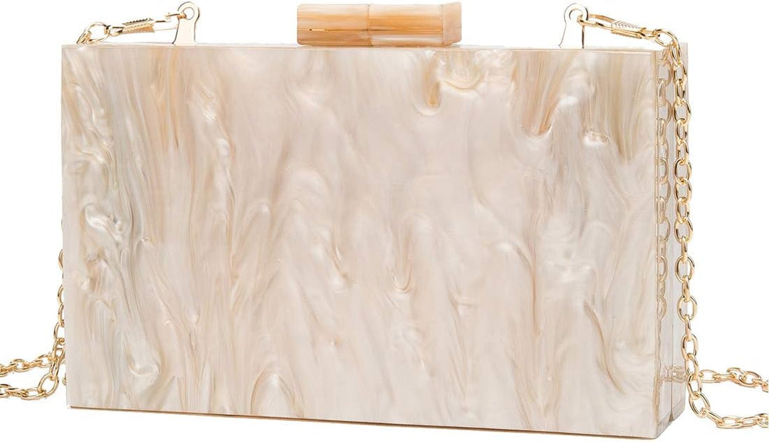 LETODE Acrylic Clutch Bags Purse Perspex Bag Handbags for Women 5239-2-apricot, 5239-2-apricot