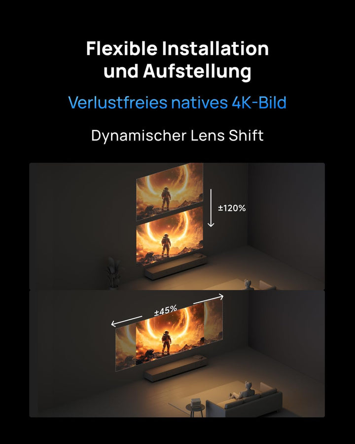 XGIMI Horizon 20 4K RGB Triple Laser Heimkino Beamer, 3200 ISO Lumen, Google TV mit lizenziertem Net