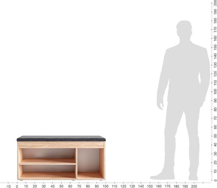 KOMTO Schuhschrank mit Sitzbank Flur - Schuhregal Bank mit Stauraum Schuhbank mit Sitzfläche | Garde