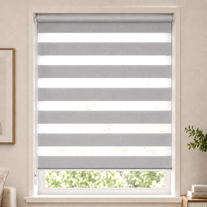 VOUNOT Doppelrollo klemmfix ohne Bohren, Duo Rollo Klemmrollo für Fenster und Tür, lichtdurchlässig