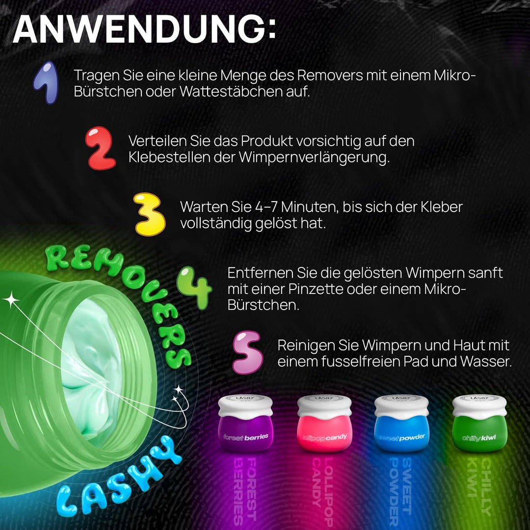 LOVELY Lashy Cream Remover Chilly Kiwi - Wimpernkleber entferner Kiwi Duft - Gel Remover mit luftige