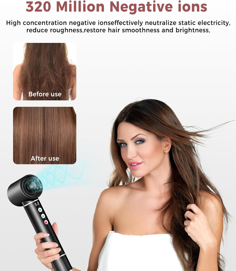 Air Styler 5 in 1, Haarstyler mit 110,000 RPM Haartrockner, 20m/s Luftstrom, Föhnbürste, 320 Million