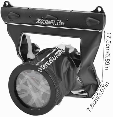 Sxhlseller Tragbare Universelle wasserdichte Unterwassertasche 20M für Canon Nikon DSLR-Kameras(schw