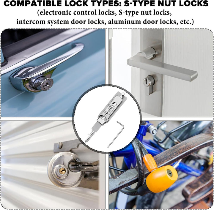 Schlüsseldecoder SS002 Pro Dietrich-Set 2-in-1 hauptschlüssel-decoder aus edelstahl, türöffnungswerk