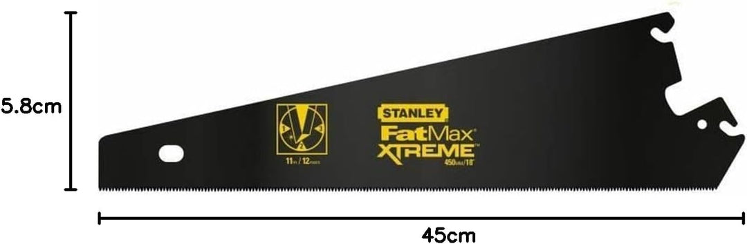 Stanley FatMax Pro Sägeblatt (beschichtet, feine Zahnung, 450 mm Klingenlänge, 11 Zähne/Inch, JetCut