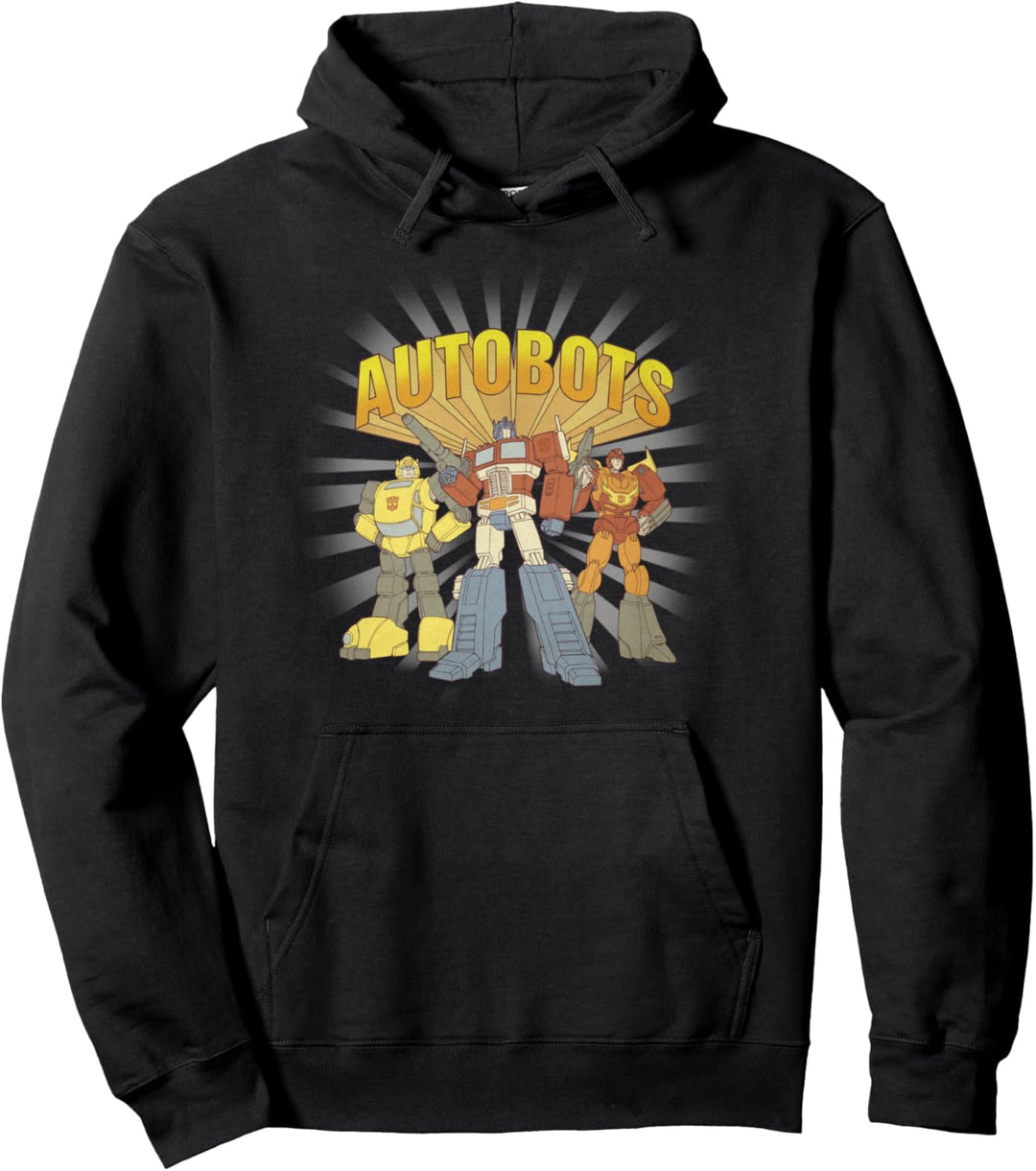 Transformers Autobots Trio Retro Cartoon Group Shot Pullover Hoodie