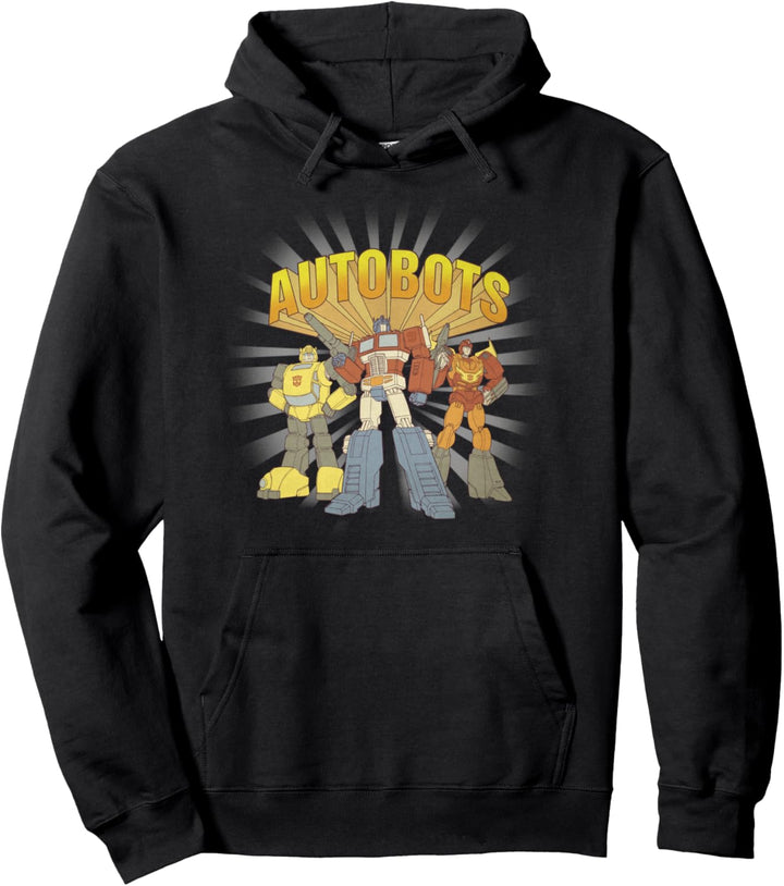 Transformers Autobots Trio Retro Cartoon Group Shot Pullover Hoodie