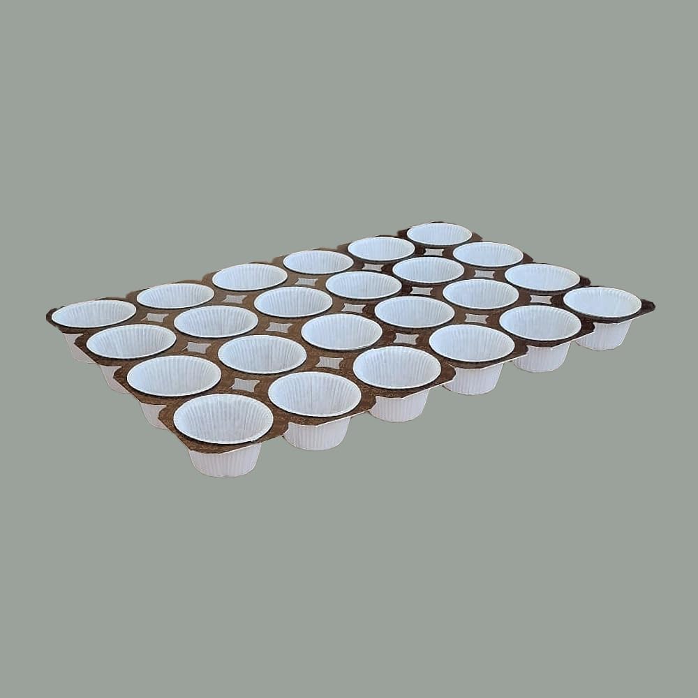 Lucgel Einweg-Backform aus Papier, für grosse Muffins, 112 g, 24 Portionen, 5 Stück Muffin-Backform,