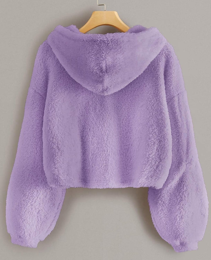 Imily Bela Kinder Mädchen Kapuzenpullover Fleece Hoodie Sherpa Sweatershirt Warm Teddy Pulli, 11 Jah
