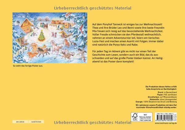 Weihnachten auf dem Ponyhof: Ein Adventskalender zum Vorlesen und Selberlesen (Adventskalender mit G