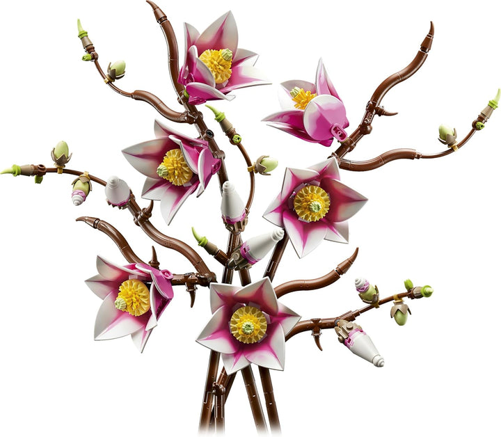 LEGO Botanicals Magnolienzweige - Kunstblumen Set für Erwachsene - 5 künstliche Magnolien für Deko i