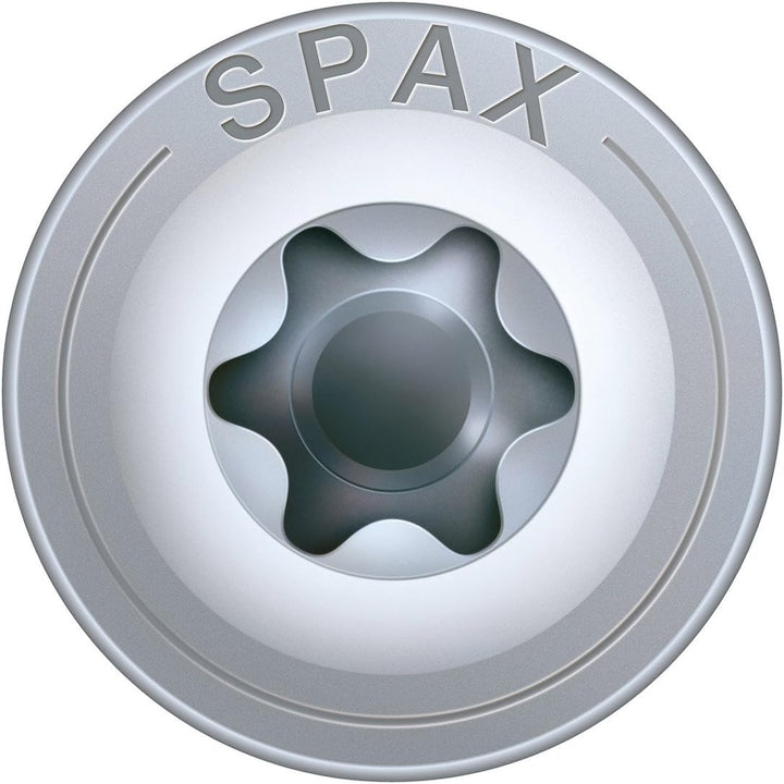 SPAX Holzbauschraube, 10,0 x 380 mm, 25 Stück, T-STAR plus, Tellerkopf, Teilgewinde, 4CUT, WIROX A3J