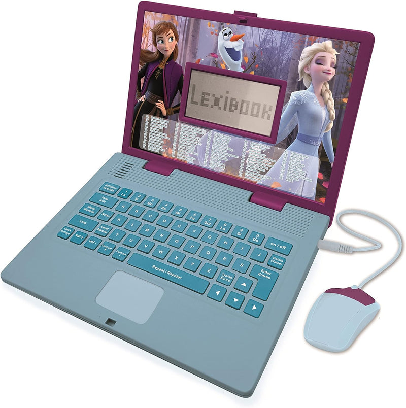 LEXIBOOK JC598FZi1 Disney Frozen 2-pädagogisches und zweisprachiges Laptop Französisch/Englisch Mädc