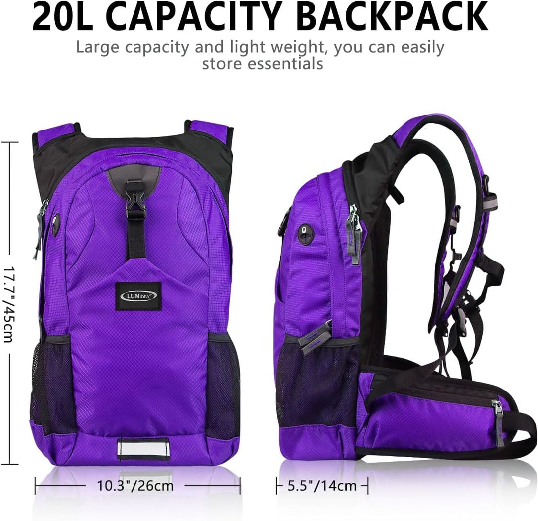 Lunidry Trinkrucksack Fahrradrucksack mit Trinkblase 2L Wasserdicht Sportrucksack, 20L Hydration Ruc