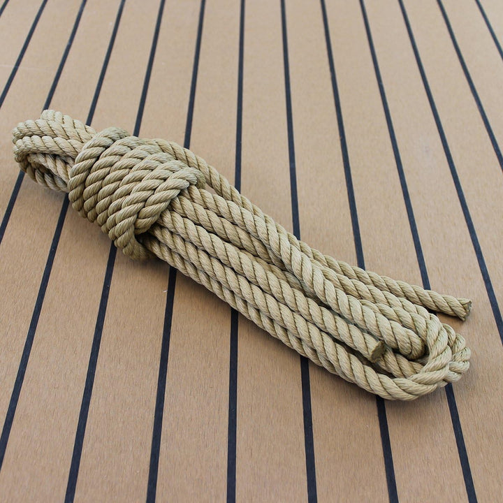 Tauwerk 10mm - Farbe: naturfarben 3-litzig gedreht Leine Schnur Festmacher Rope Tau Seil Allzwecksei