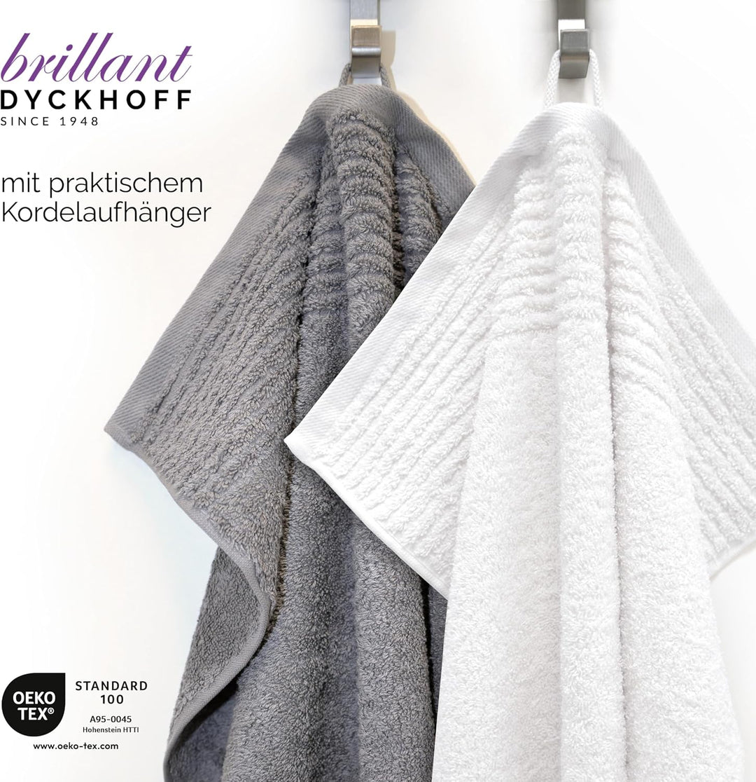 Dyckhoff 0410996120 Handtuchset "Brillant", 2 Badetücher / Duschtücher 70 x 140 cm und 4 Handtücher