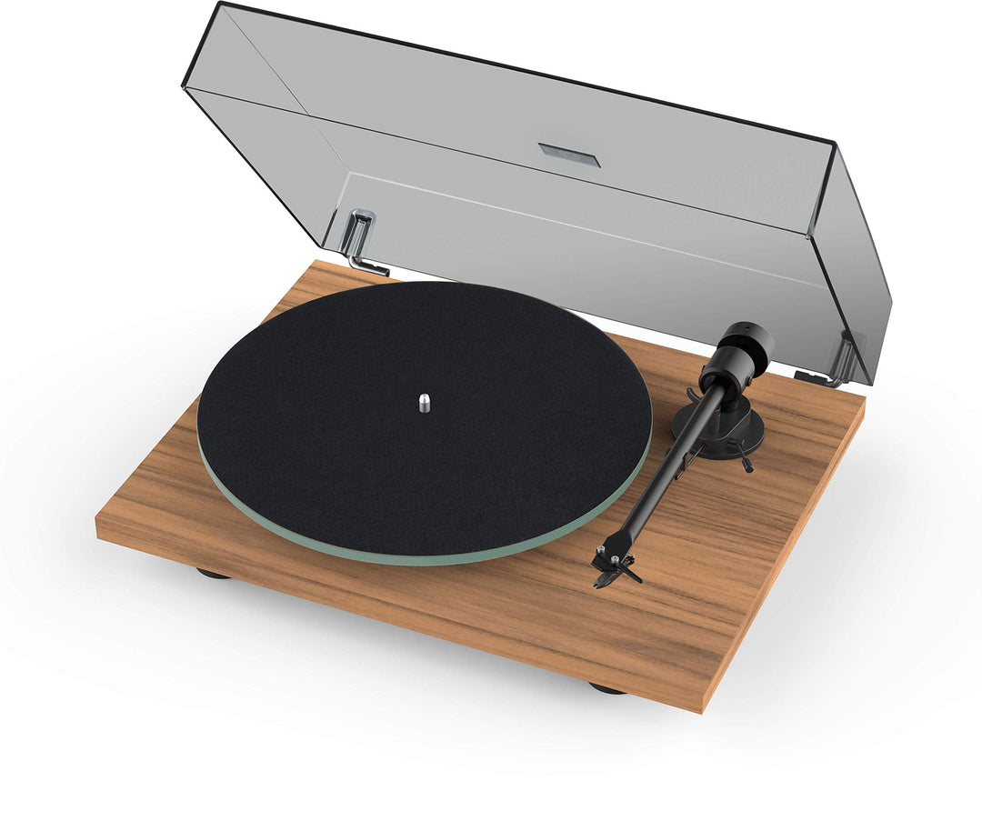 Pro-Ject T1 Evo BT Schallplattenspieler Walnuss inkl. Ortofon OM10 Satin-Walnuss, Satin-Walnuss