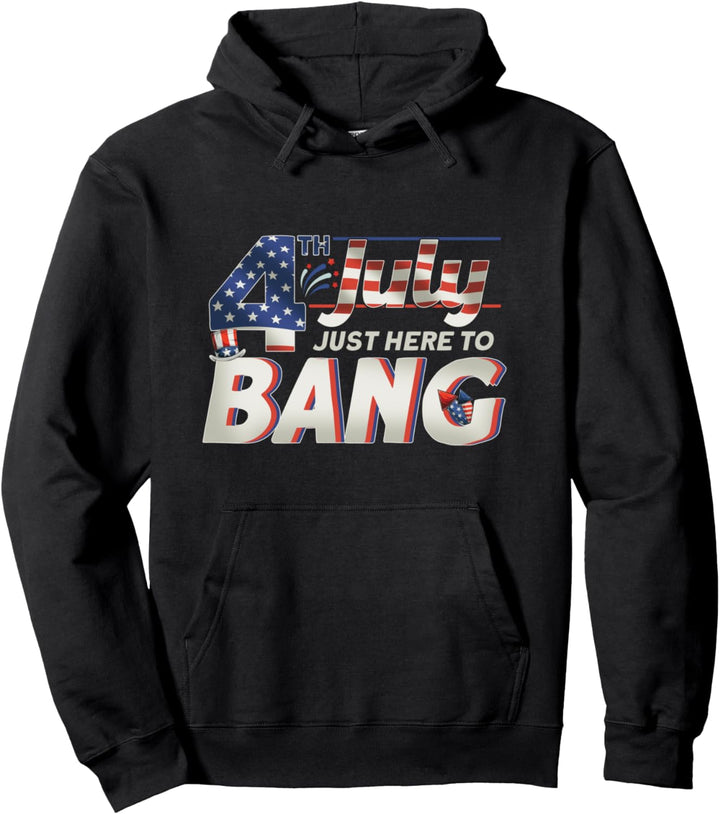 4th Of July American Flag Vintage USA Pullover Hoodie