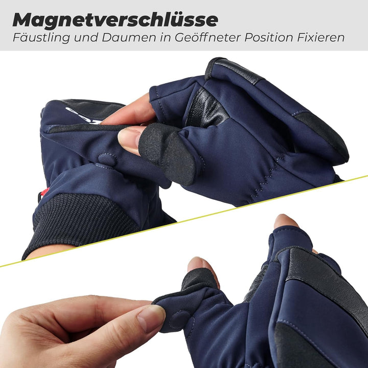 OOZi Winterhandschuhe für Herren und Damen, Touchscreen Handschuhe, Warme Winddicht Arbeitshandschuh