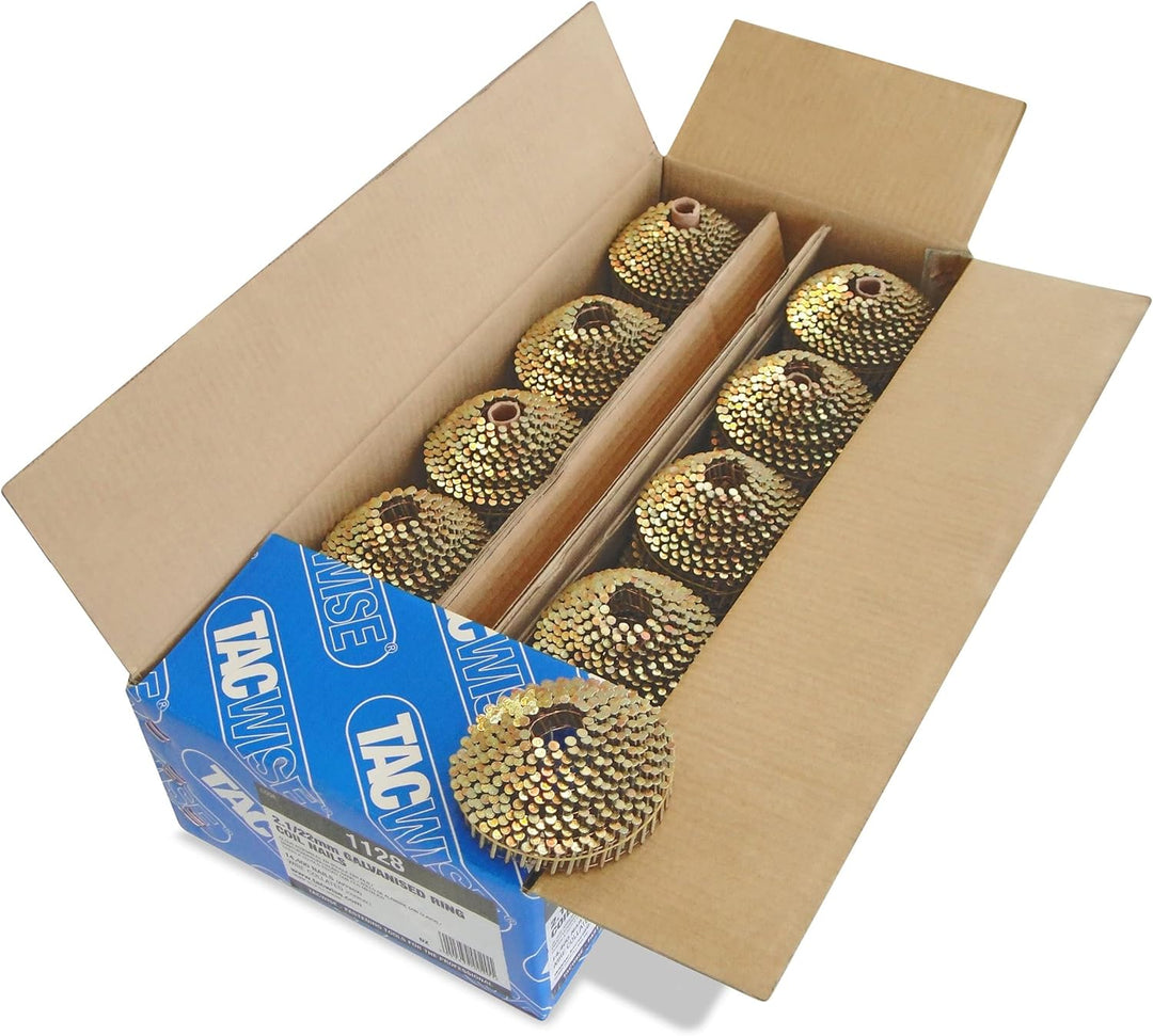 Tacwise 1128 Typ 2,1/22mm verzinkte Nägelspulering, 14.400 Stück, Grau, 14000
