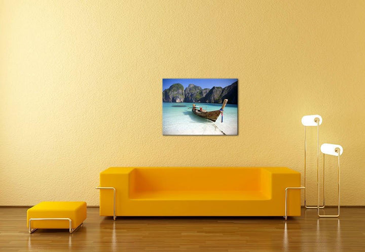 Bilderdepot24 Bild auf Leinwand | Maya Bay, Koh Phi Phi Ley - Thailand in 60x50 cm als Wandbild | Wa