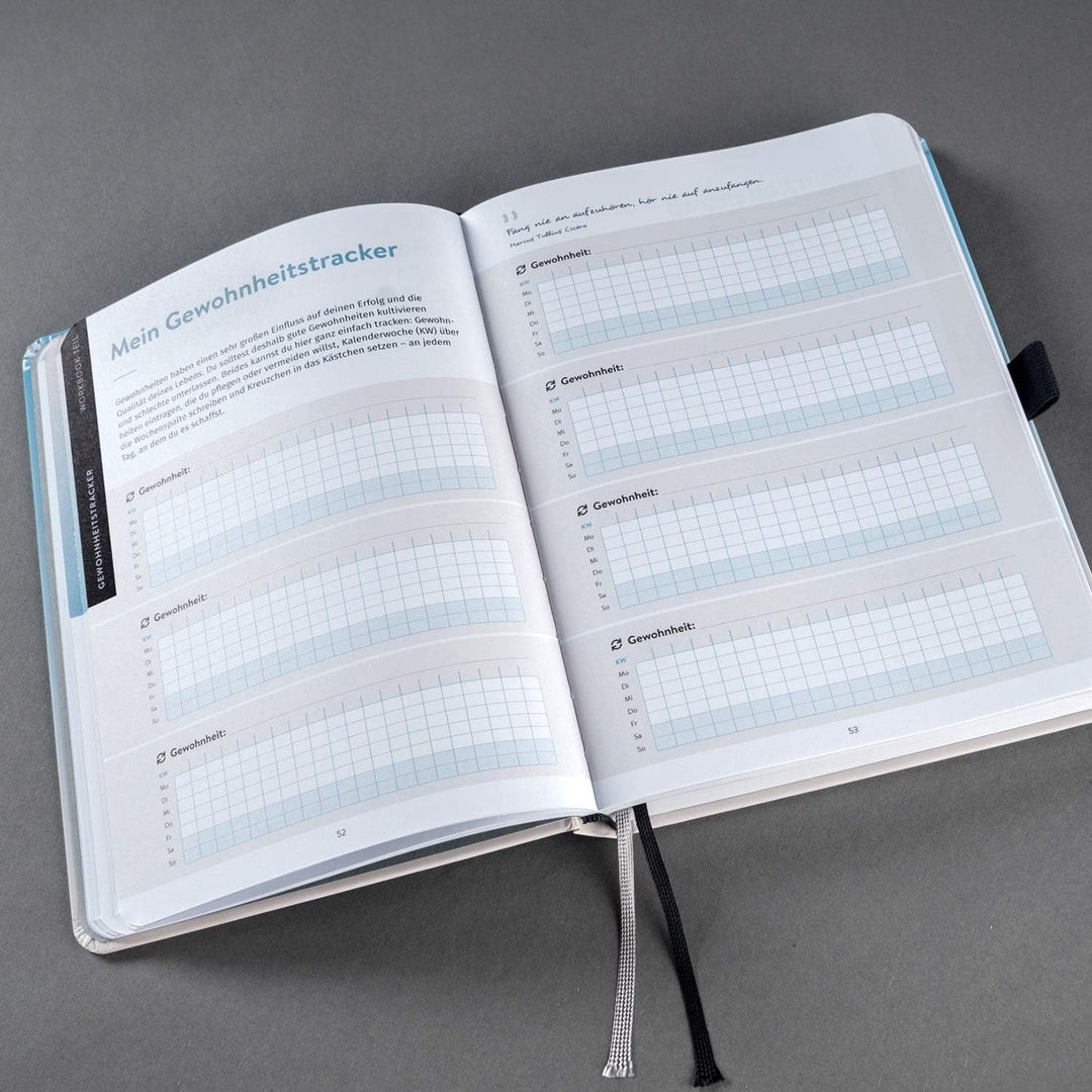 DRAN BLEIBEN Erfolgsjournal – für Ziele, Fokus, Selbstreflexion, Achtsamkeit & persönliche Entwicklu