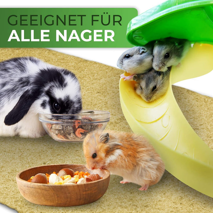 Nagerteppich aus 100% Hanf, 120 x 50cm, 5mm dick, Hanfteppich für alle Kleintiere, Hanfmatte Nagerma