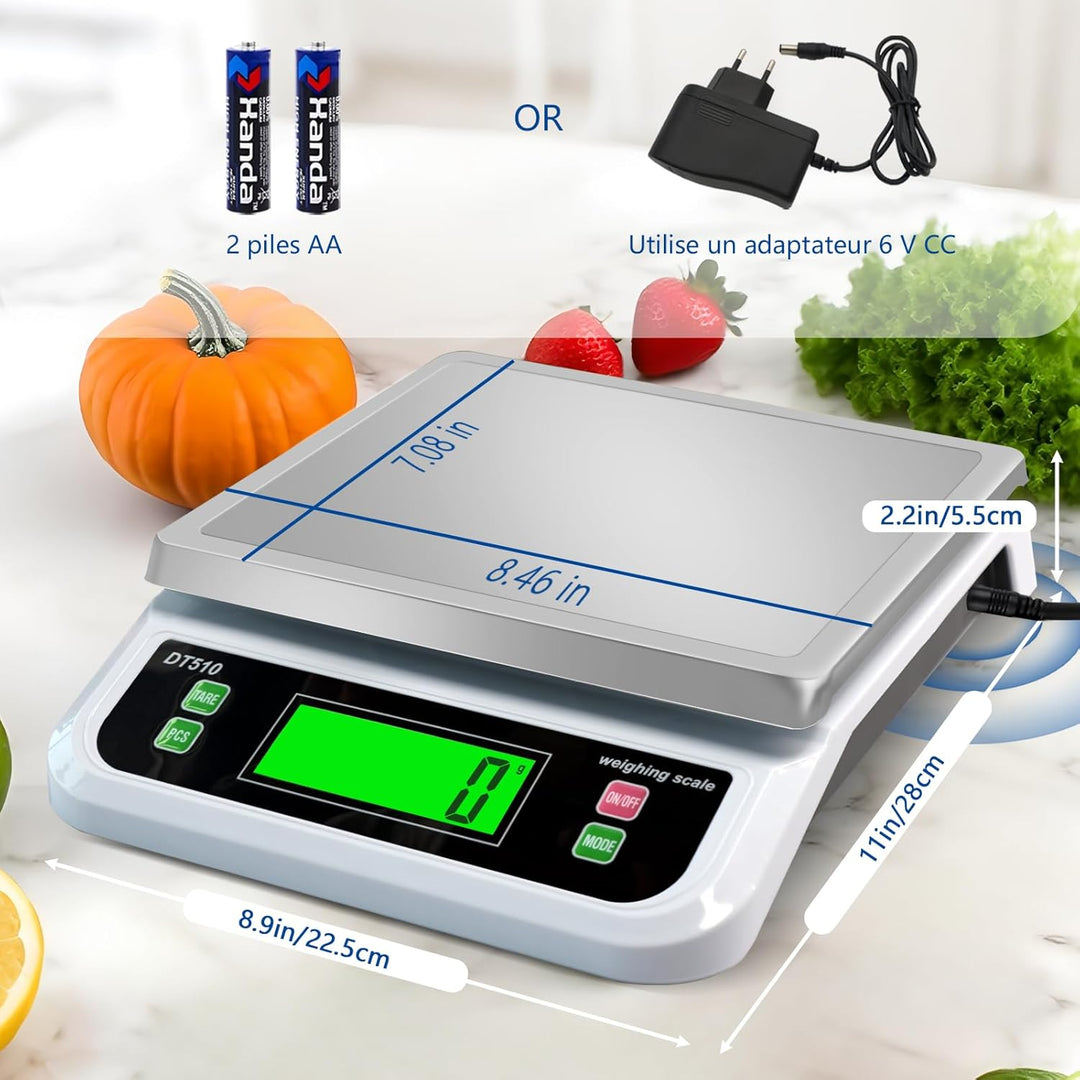 Professionelle Küchenwaage 40 kg hochpräzise Küchenwaage 1 g Lebensmittelwaage mit LCD-Display Elekt