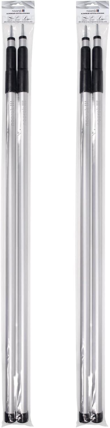 noorsk® Aufstellstangen Set Aluminium 4 oder 6 Stück Teleskopstangen 80-180 cm oder 100-240 cm für V