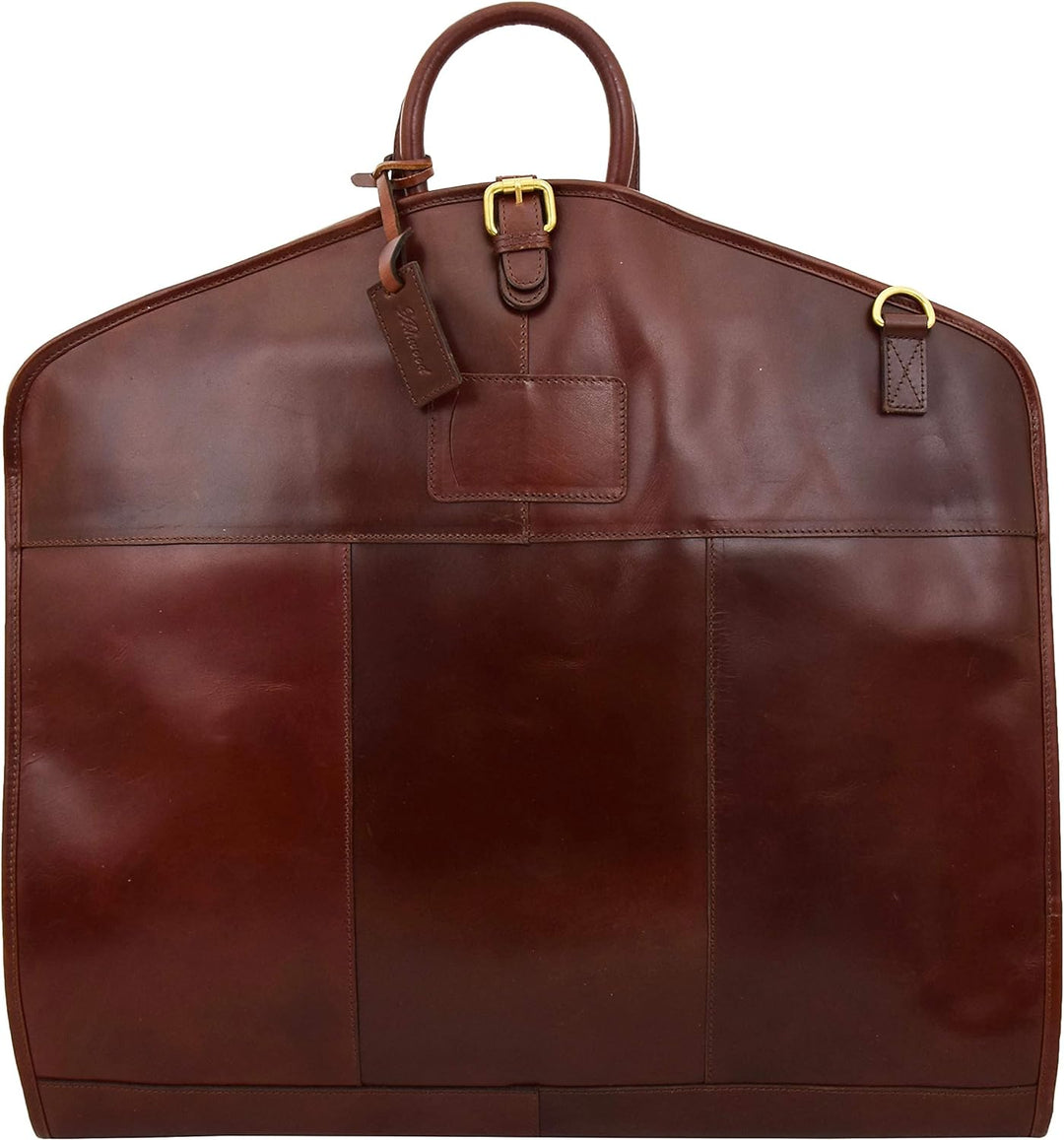 Luxus Leder Anzug Tragetasche Brandy Suiter Case Kleid Kleiderabdeckung Reisetasche - Finley